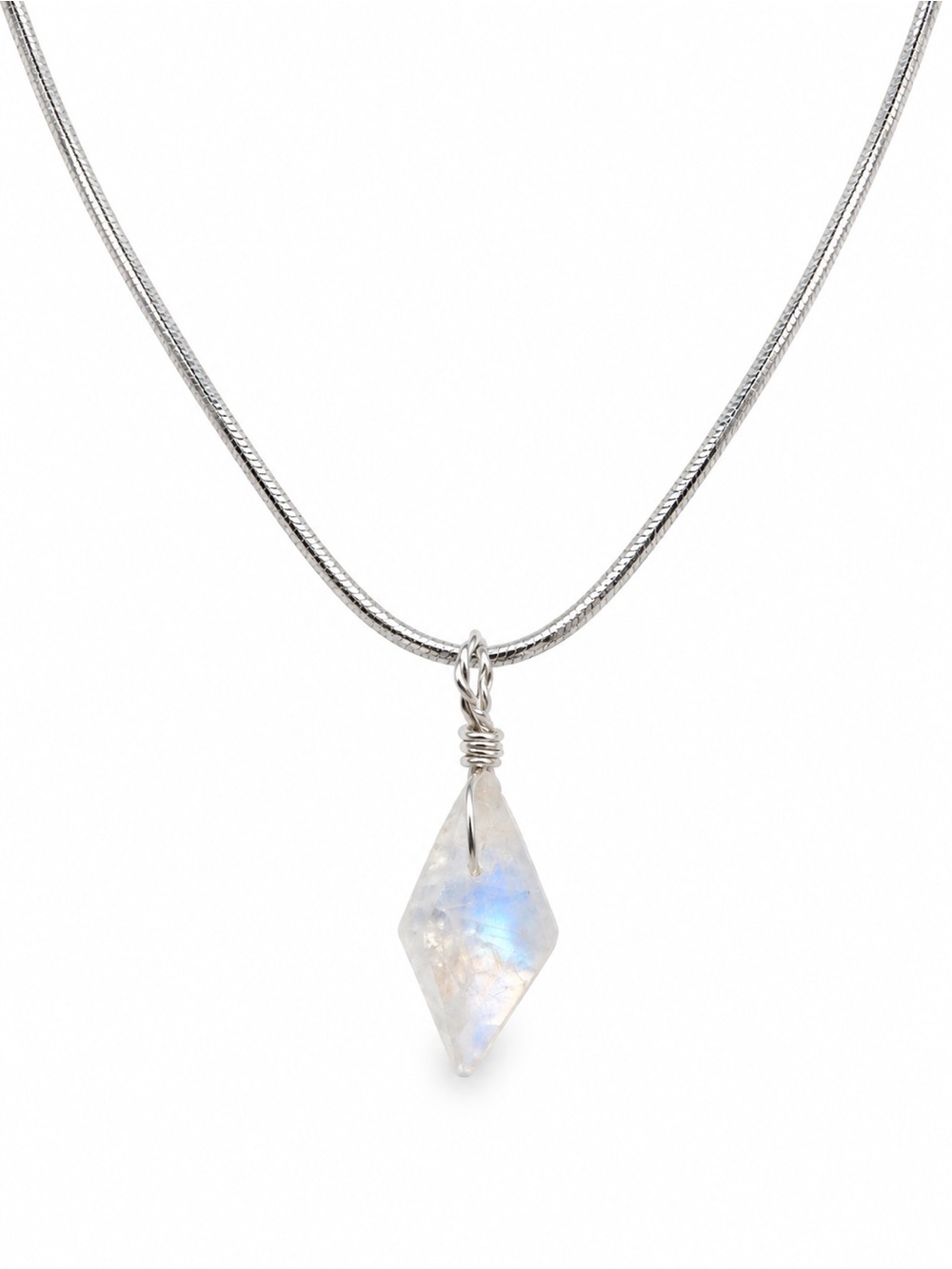 AMN40 Moonstone Diamond Necklace